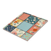 Bloemen Patchwork Patchwork Patroon (6) Tegeltje (Zijkant)