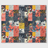  Bloemen Patchwork Patchwork Patroon (7) Cadeaupapier (Vlak)