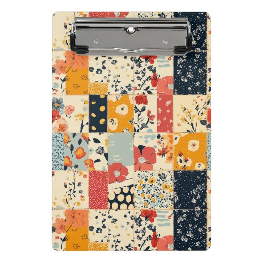 Bloemen Patchwork Patchwork Patroon (8) Mini Klembord (Voorkant)