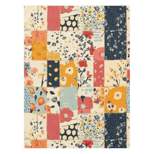  Bloemen Patchwork Patchwork Patroon (8) Tafelkleed (Voorkant)