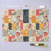  Bloemen Patchwork Patchwork Patroon (8) Tissuepapier (Craft)