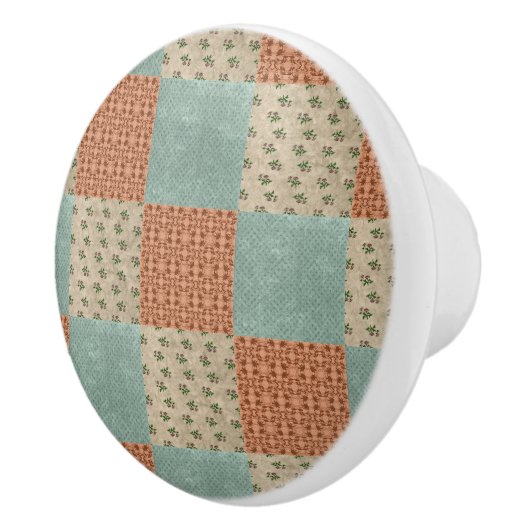 Bloemen Patchwork Patroon Keramische knop (Rechts)