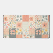 Bloemen Patchwork Patroon - Pastel (11) Bureaumat (Voorkant)
