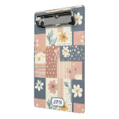 Bloemen Patchwork Patroon - Pastel (11) Mini Klembord (Angled2)