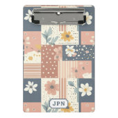  Bloemen Patchwork Patroon - Pastel (11) Mini Klembord (Voorkant)