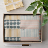  Bloemen Patchwork Patroon - Pastel (12) Tissuepapier (Geschenk)