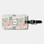 Bloemen Patchwork Patroon - Pastel (1) Bagagelabel (Voorkant horizontaal)