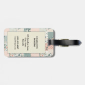 Bloemen Patchwork Patroon - Pastel (1) Bagagelabel (Achterkant horizontaal)