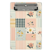  Bloemen Patchwork Patroon - Pastel (1) Mini Klembord (Voorkant)