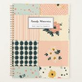  Bloemen Patchwork Patroon - Pastel (1) Planner (Voorkant)