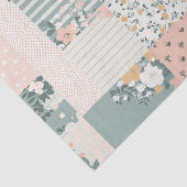  Bloemen Patchwork Patroon - Pastel (1) Tissuepapier (Detail)