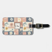 Bloemen Patchwork Patroon - Pastel (2) Bagagelabel (Voorkant horizontaal)