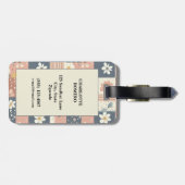 Bloemen Patchwork Patroon - Pastel (2) Bagagelabel (Achterkant horizontaal)