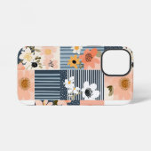 Bloemen Patchwork Patroon - Pastel (2) iPhone Hoesje (Achterkant horizontaal)