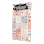  Bloemen Patchwork Patroon - Pastel (3) Mini Klembord (Angled2)