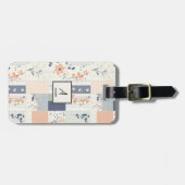 Bloemen Patchwork Patroon - Pastel (4) Bagagelabel (Voorkant horizontaal)