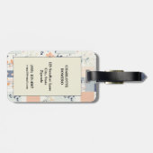Bloemen Patchwork Patroon - Pastel (4) Bagagelabel (Achterkant horizontaal)