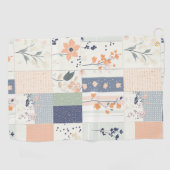  Bloemen Patchwork Patroon - Pastel (4) Golfhanddoek (Horizontaal)