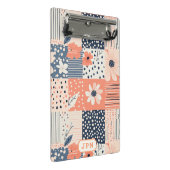 Bloemen Patchwork Patroon - Pastel (6) Mini Klembord (Schuin)