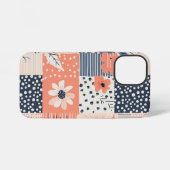  Bloemen Patchwork Patroon - Pastel (7) iPhone Hoesje (Achterkant horizontaal)