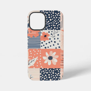 Bloemen Patchwork Patroon - Pastel (7) iPhone 12 Mini Hoesje
