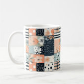 Bloemen Patchwork Patroon - Pastel (8) Koffiemok (Links)
