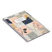Bloemen Patchwork Patroon - Pastel (8) Notitieboek (Rechterzijde)