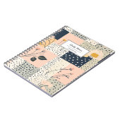Bloemen Patchwork Patroon - Pastel (8) Notitieboek (Linkerzijde)