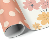 Bloemen Patchwork Patroon - Pastel (9) Cadeaupapier (Rol Hoek)