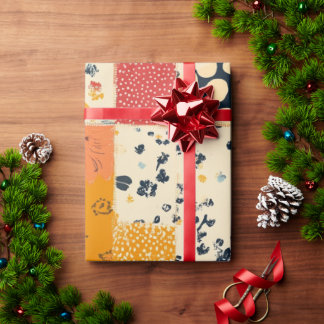 Bloemen Patchwork Quilt Patroon Cadeaupapier