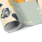  Bloemen Patchwork Quilt Patroon Cadeaupapier (Rol Hoek)