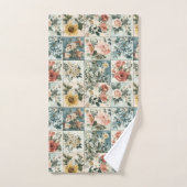 Bloemen Patchwork Style Design Bad Handdoek (Handdoek)