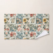 Bloemen Patchwork Style Design Bad Handdoek (Handdoek)
