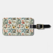  Bloemen Patchwork Style Design Bagagelabel (Voorkant horizontaal)