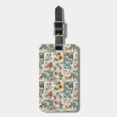  Bloemen Patchwork Style Design Bagagelabel (Voorkant verticaal)