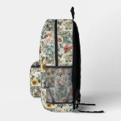 Bloemen Patchwork Style Design Bedrukte Rugzak (Rechts)