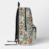 Bloemen Patchwork Style Design Bedrukte Rugzak (Links)