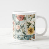  Bloemen Patchwork Style Design Grote Koffiekop (Rechts)