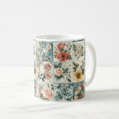  Bloemen Patchwork Style Design Koffiemok (Voorkant rechts)
