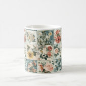  Bloemen Patchwork Style Design Koffiemok (Center)