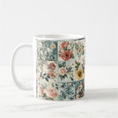  Bloemen Patchwork Style Design Koffiemok (Links)