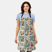  Bloemen Patchwork Style Design Schort (Gedragen)