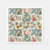 Bloemen Patchwork Style Design Servet (Voorkant)