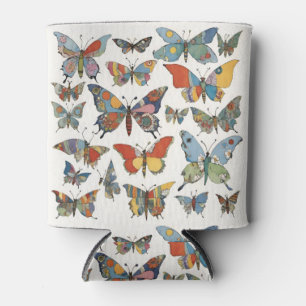 Bloemen Patchwork Vlinders Blikjeskoeler