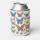 Bloemen Patchwork Vlinders Blikjeskoeler (Blikje Achterkant)