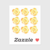 Bloemen Patronen Geel Rose Kleurrijke Bright Ombre Sticker (Vel)