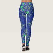 Bloemen patroon 08.b Dblue BG Leggings (Achterkant)