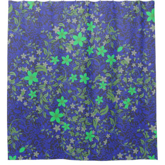 Bloemen patroon 08.b DGrey BG Douchegordijn (Voorkant)