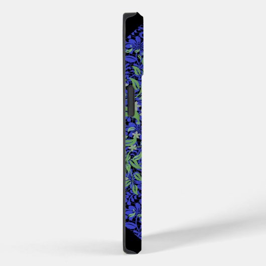 Bloemen patroon 08.b Zwart BG Case-Mate iPhone Case (Achterkant / Rechts)