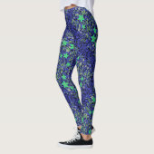 Bloemen patroon 08.b Zwart BG Leggings (Links)